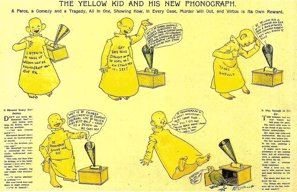 Yellow Kid newspaper rivalry between Pulitzer and Hearst publications
