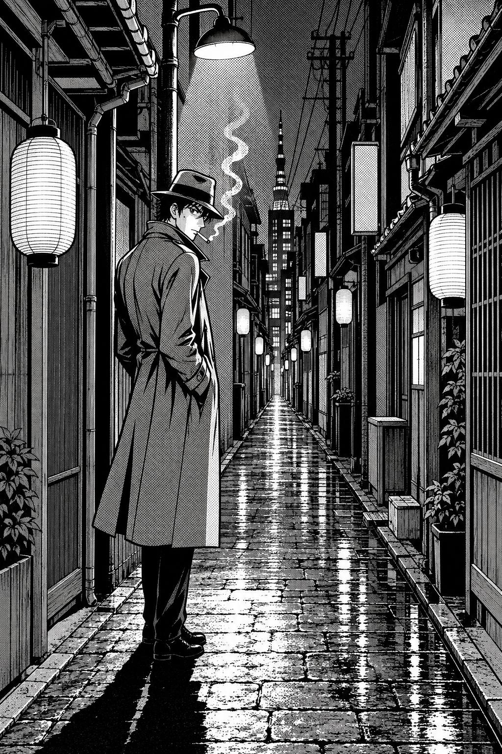Manga (Black & White) style reference 4