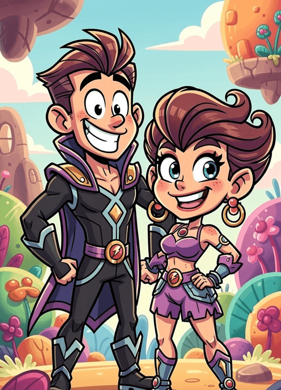 AI-generated illustrated story page