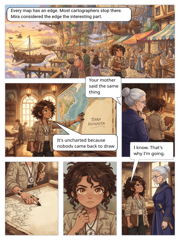 Quick comic generated with YarnSaga in minutes