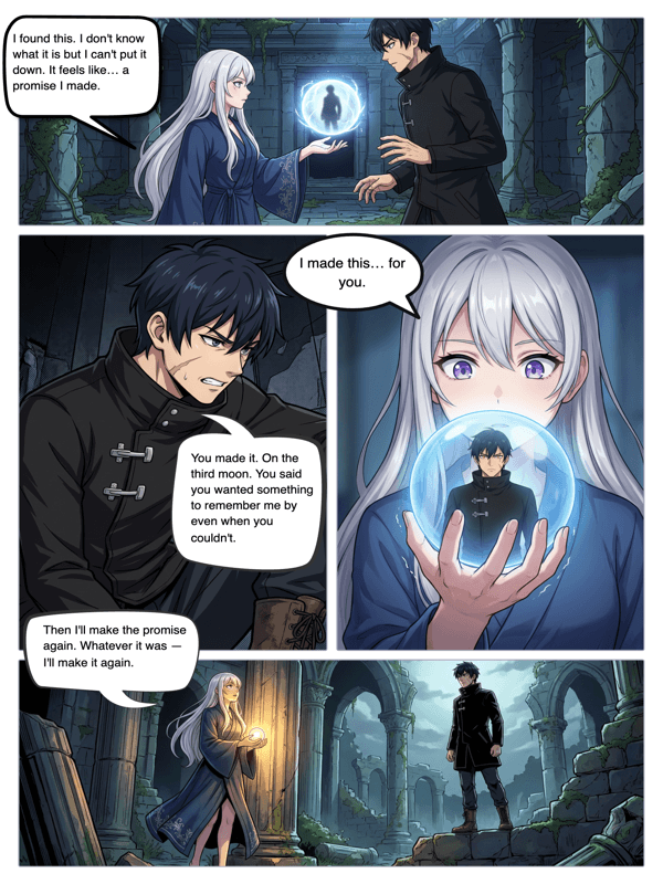 Fantasy graphic novel chapter generated using YarnSaga